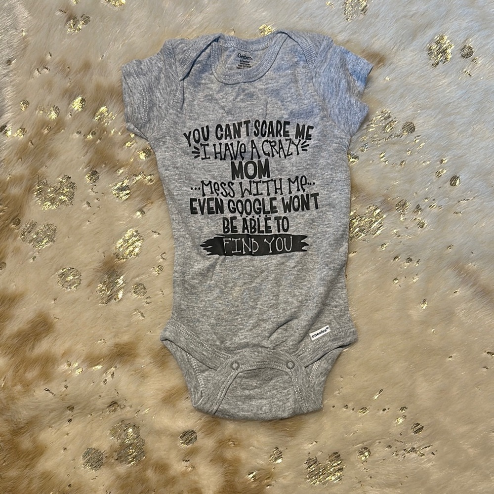 New Gerber Gray Graphic Bodysuit